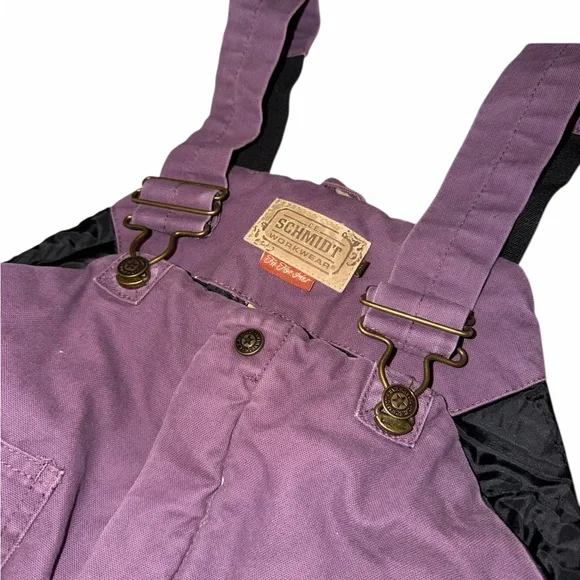 Purple Women’s Canvas Insulated Bibs - Picture 6 of 8